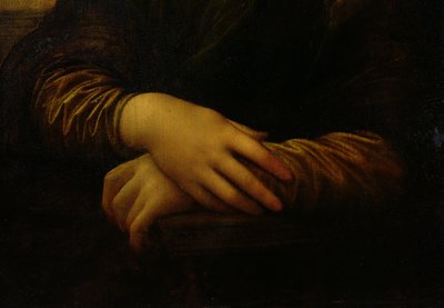 Mona Lisa (detail) by Leonardo da Vinci